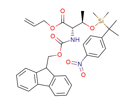 N-(9-fluorenylmethoxycarbonyl)-O-[(α,α-dimethyl-4-nitrobenzyl)dimethylsilyl]-L-threonine allyl ester