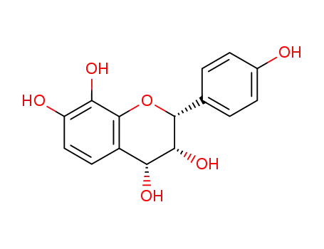 Molecular Structure of 577-30-0 ((2R)-2α-(4-Hydroxyphenyl)-3,4-dihydro-2H-1-benzopyran-3α,4α,7,8-tetrol)