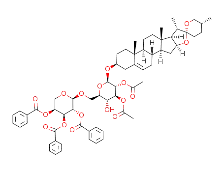 diosgenin-3-yl 2,3-di-O-acetyl-6-O-(2,3,4-tri-O-benzoyl-L-arabpyranosyl)-D-glucopyranoside