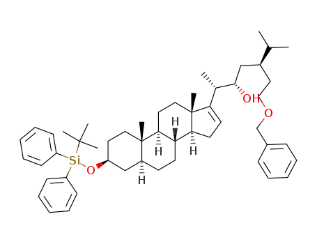 (2S,3S,5S)-5-(2-Benzyloxy-ethyl)-2-[(3S,5S,8R,9S,10S,13S,14S)-3-(tert-butyl-diphenyl-silanyloxy)-10,13-dimethyl-2,3,4,5,6,7,8,9,10,11,12,13,14,15-tetradecahydro-1H-cyclopenta[a]phenanthren-17-yl]-6-methyl-heptan-3-ol