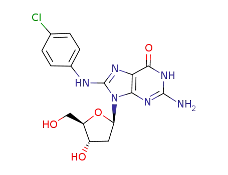 Guanosine, 8-[(4-chlorophenyl)amino]-2'-deoxy-