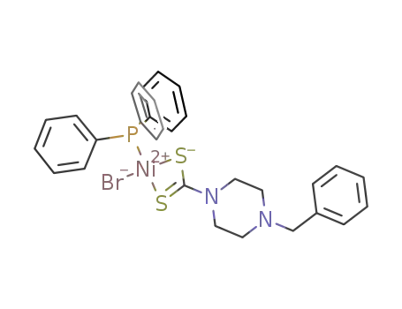 [NiBr(benzylpiperazine dithiocarbamate)(PPh<sub>3</sub>)]