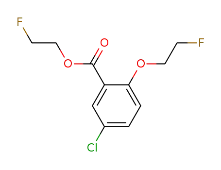 Molecular Structure of 334652-76-5 (2-fluoroethyl 5-chloro-2-(2-fluoroethoxy)benzoate)
