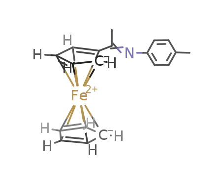Molecular Structure of 155890-37-2 ((1-(4-Methylphenylimino)ethyl)ferrocene)