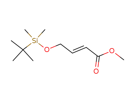 Molecular Structure of 83036-32-2 (2-Butenoic acid, 4-[[(1,1-dimethylethyl)dimethylsilyl]oxy]-, methyl ester,
(2E)-)