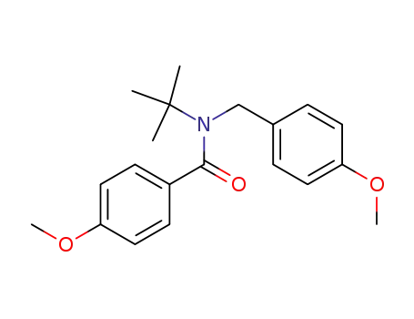 Molecular Structure of 335596-11-7 (<i>N</i>-<i>tert</i>-butyl-4-methoxy-<i>N</i>-(4-methoxy-benzyl)-benzamide)
