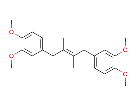 Molecular Structure of 278808-07-4 (Benzene, 1,1'-[(2E)-2,3-dimethyl-2-butene-1,4-diyl]bis[3,4-dimethoxy-)