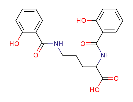 Molecular Structure of 109094-51-1 (2,5-bis-(2-hydroxybenzoylamino)-pentanoic acid)