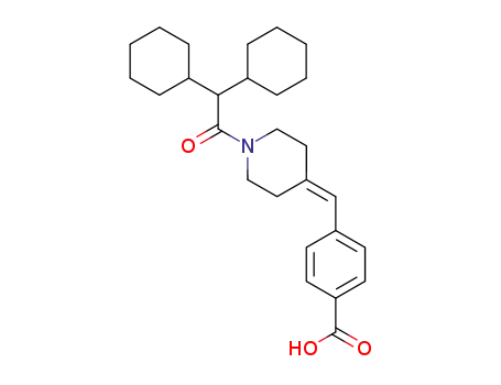 Benzoic acid, 4-[[1-(dicyclohexylacetyl)-4-piperidinylidene]methyl]-