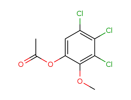 Molecular Structure of 85430-21-3 (3,4,5-trichloro-2-methoxyphenyl acetate)