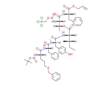 Troc-(S)-Thr[Boc-(S)-Phs(Bn)-(S)-Phe-(S)-NMe-Tyr-(S)-Ile]-(S)-Phe-OAllyl