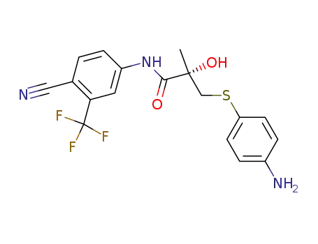 Propanamide,
3-[(4-aminophenyl)thio]-N-[4-cyano-3-(trifluoromethyl)phenyl]-2-hydroxy-
2-methyl-, (2S)-