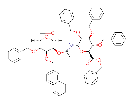 1,6-anhydro-4-O-benzyl-3-O-(2-naphthalenylmethyl)-2-O-[N-[benzyl(2,3,4-tri-O-benzyl-α-D-glucopyranosyl)uronate]ethanimidyl]-β-D-mannopyranose