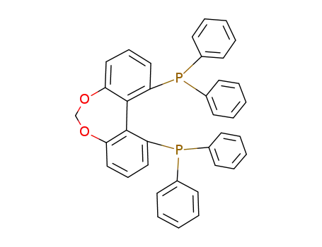 Molecular Structure of 301847-87-0 (1,11-bis-diphenylphosphanyl-5,7-dioxa-dibenzo[<i>a</i>,<i>c</i>]cycloheptene)