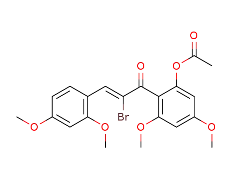 2-Propen-1-one,
1-[2-(acetyloxy)-4,6-dimethoxyphenyl]-2-bromo-3-(2,4-dimethoxyphenyl)
-, (2Z)-