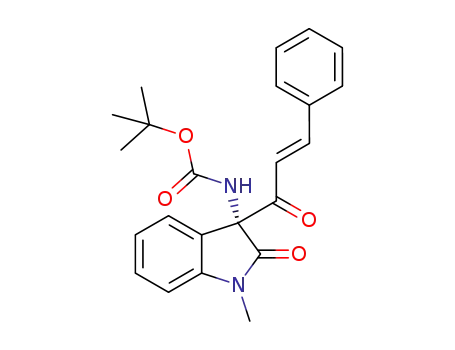 (R,E)-tert-butyl (3-cinnamoyl-1-methyl-2-oxoindolin-3-yl)carbamate