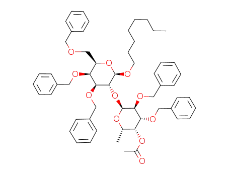 octyl 4-O-acetyl-2,3-di-O-benzyl-α-L-fucopyranosyl-(1->2)-3,4,6-tri-O-benzyl-β-D-galactopyranoside