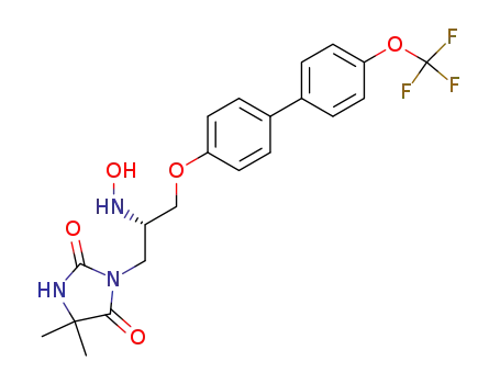 2,4-Imidazolidinedione,
3-[(2S)-2-(hydroxyamino)-3-[[4'-(trifluoromethoxy)[1,1'-biphenyl]-4-yl]oxy]
propyl]-5,5-dimethyl-