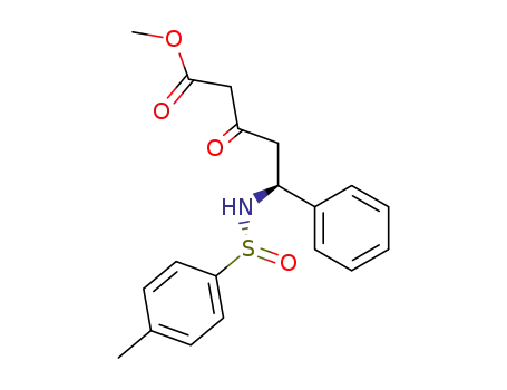 Methyl (R<sub>S</sub>,S)-(-)-3-oxo-5-phenyl-5-(p-toluenesulfinylamino)pentanoate