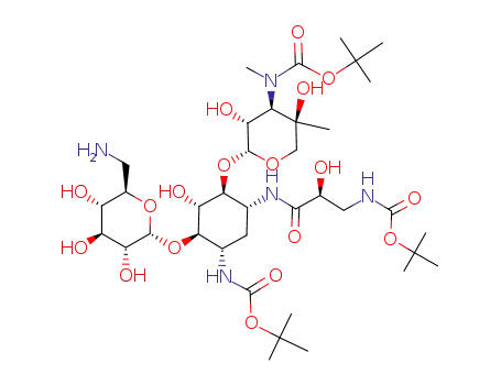 3,3'',3'''-tri-N-(t-butoxycarbonyl)-isepamicin