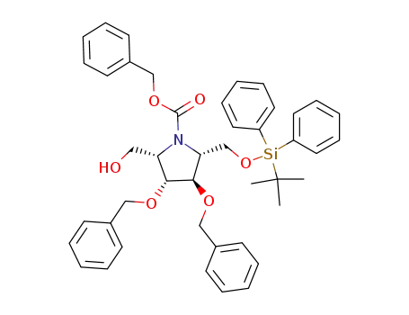 (2R,3R,4R,5S)-3,4-dibenzyloxy-N-benzyloxycarbonyl-2'-O-tert-butyldiphenylsilyl-2,5-bis(hydroxymethyl)pyrrolidine