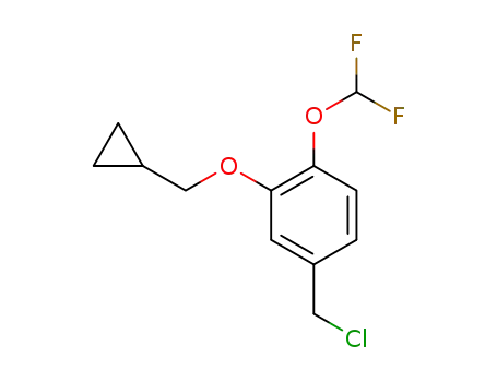 Molecular Structure of 153587-18-9 (3-cyclopropylmethoxy-4-difluoromethoxybenzyl chloride)