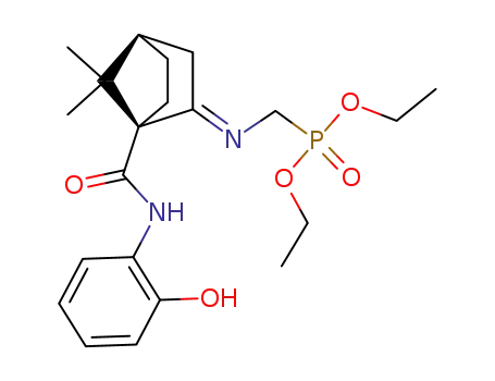 {[(1S,4R)-1-(2-Hydroxy-phenylcarbamoyl)-7,7-dimethyl-bicyclo[2.2.1]hept-(2E)-ylideneamino]-methyl}-phosphonic acid diethyl ester