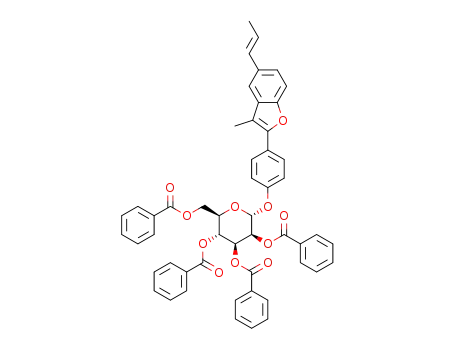 E-4-[3-methyl-5-(prop-1-enyl)benzofuran-2-yl]phenyltetra-O-benzoyl-α-D-mannopyranoside