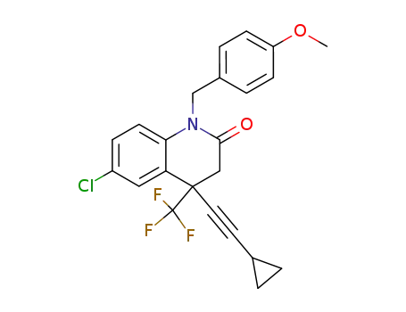 6-chloro-4-cyclopropylethynyl-1-(4-methoxy-benzyl)-4-trifluoromethyl-3,4-dihydro-1<i>H</i>-quinolin-2-one