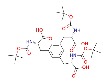 (S,S,S)-2,2'-bis(tert-butyloxycarbonylamino)-3,3'-{5-[(2-tert-butyloxycarbonylamino)-2-(methoxycarbonyl)ethyl]-1,3-phenylene}bis(propanoic acid)