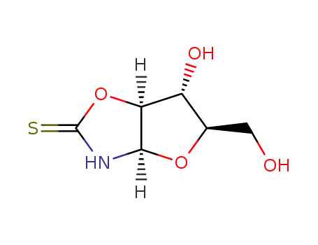 Molecular Structure of 56270-92-9 (6-hydroxy-5-(hydroxymethyl)tetrahydrofuro[2,3-d][1,3]oxazole-2(3H)-thione)