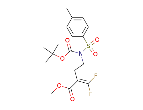 Butanoic acid,
2-(difluoromethylene)-4-[[(1,1-dimethylethoxy)carbonyl][(4-methylphenyl)
sulfonyl]amino]-, methyl ester