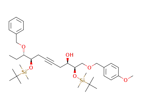 (2R,3R,8R,9S)-9-Benzyloxy-2,8-bis-(tert-butyl-dimethyl-silanyloxy)-1-(4-methoxy-benzyloxy)-undec-5-yn-3-ol