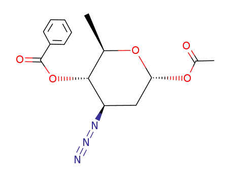 Benzoic acid (2R,3S,4R,6R)-6-acetoxy-4-azido-2-methyl-tetrahydro-pyran-3-yl ester
