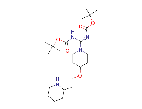 2(RS)-{2-[N-(N,N'-di-t-butoxycarbonylamidino)-4-piperidyloxy]ethyl}piperidine