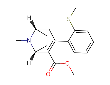 (1R,5S)-8-Methyl-3-(2-methylsulfanyl-phenyl)-8-aza-bicyclo[3.2.1]oct-2-ene-2-carboxylic acid methyl ester