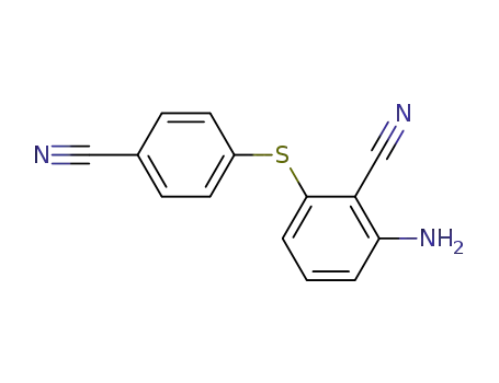 Molecular Structure of 168910-72-3 (Benzonitrile, 2-amino-6-[(4-cyanophenyl)thio]-)