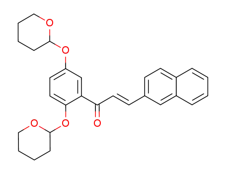 (E)-1-[2,5-Bis-(tetrahydro-pyran-2-yloxy)-phenyl]-3-naphthalen-2-yl-propenone