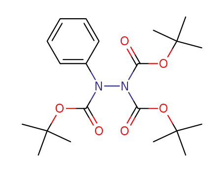 Molecular Structure of 312934-60-4 (1,1,2-tris(tert-butoxycarbonyl)-2-phenylhydrazine)