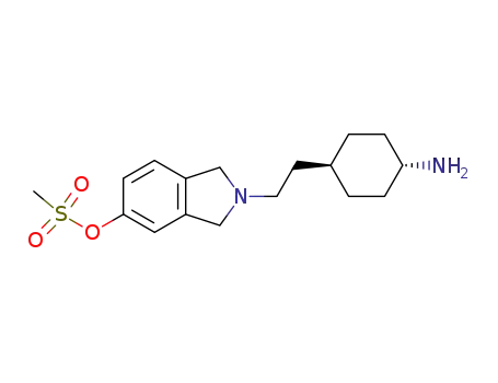 Molecular Structure of 437652-01-2 (methanesulfonic acid 2-[2-(4-amino-cyclohexyl)-ethyl]-2,3-dihydro-1<i>H</i>-isoindol-5-yl ester)