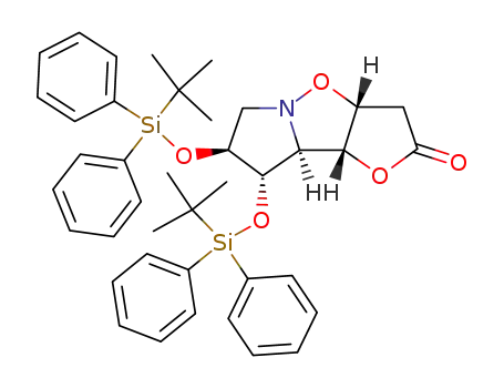 [4S(4α,5β,5aβ,5bα,8aα)]-hexahydro-4,5-di(t-butyldiphenylsilyloxy)-pyrrolo[1,2-b]furo[2,3-d]isoxazol-7(3H)one