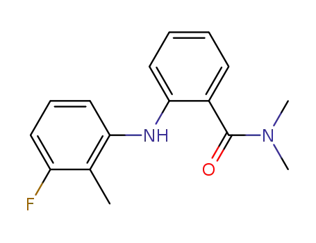 Molecular Structure of 269061-76-9 (2-(3-fluoro-2-methyl-phenylamino)-<i>N</i>,<i>N</i>-dimethyl-benzamide)