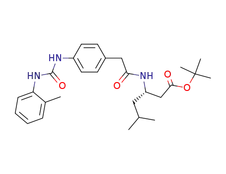 5-methyl-3-{2-[4-(3-<i>o</i>-tolyl-ureido)-phenyl]-acetylamino}-hexanoic acid <i>tert</i>-butyl ester
