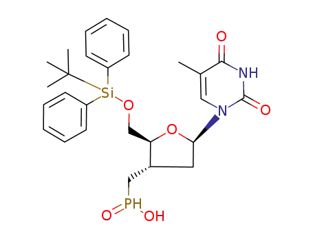 [2-(<i>tert</i>-butyl-diphenyl-silanyloxymethyl)-5-(5-methyl-2,4-dioxo-3,4-dihydro-2<i>H</i>-pyrimidin-1-yl)-tetrahydro-furan-3-ylmethyl]-phosphinic acid