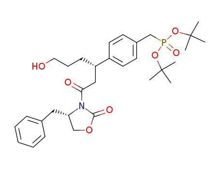 (4S)-3-((3S)-6-hydroxy-3-(4-((bis-(tert-butyl)phosphono)methyl)phenyl)hexanoyl)-4-benzyl-1,3-oxazolidin-2-one