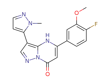 5-(4-fluoro-3-methoxyphenyl)-3-(1-methyl-1H-pyrazol-5-yl)pyrazolo[1,5-a]pyrimidin-7(4H)-one