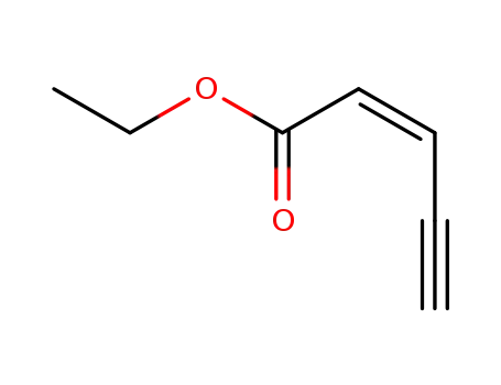 Molecular Structure of 51513-26-9 (2-Penten-4-ynoic acid, ethyl ester, (2Z)-)