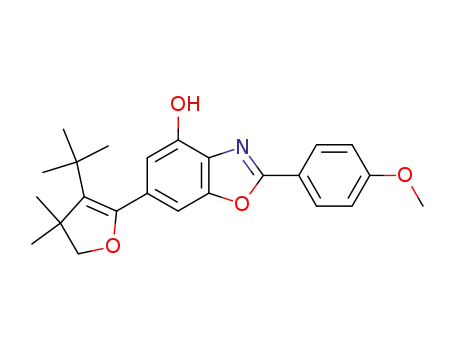 6-(3-<i>tert</i>-butyl-4,4-dimethyl-4,5-dihydro-furan-2-yl)-2-(4-methoxy-phenyl)-benzooxazol-4-ol