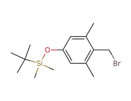 Molecular Structure of 378185-91-2 (Silane,
[4-(bromomethyl)-3,5-dimethylphenoxy](1,1-dimethylethyl)dimethyl-)