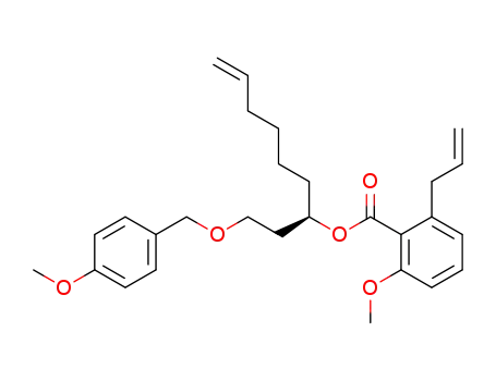 2-Allyl-6-methoxy-benzoic acid (R)-1-[2-(4-methoxy-benzyloxy)-ethyl]-hept-6-enyl ester